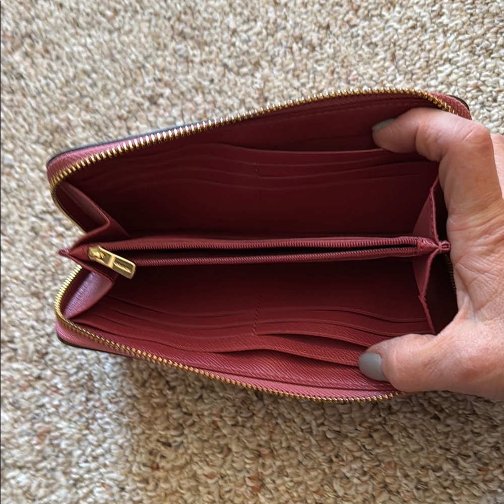 Coach Pink Leather Wallet - Picture 3 of 3